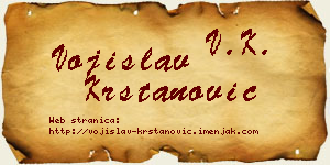 Vojislav Krstanović vizit kartica